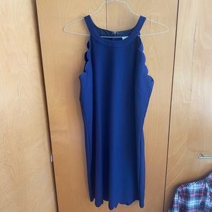 Madison Jules Scallop-Trim Shift Dress